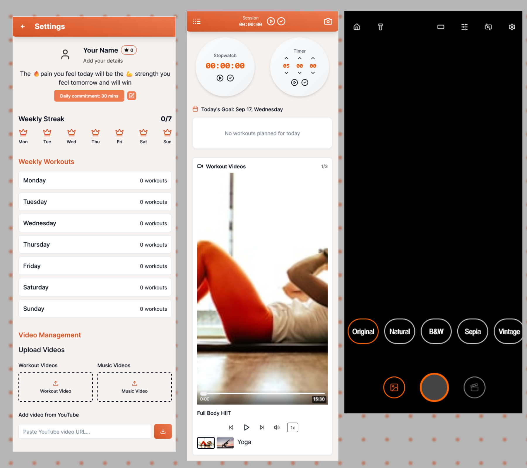 fitness-app-all-pages