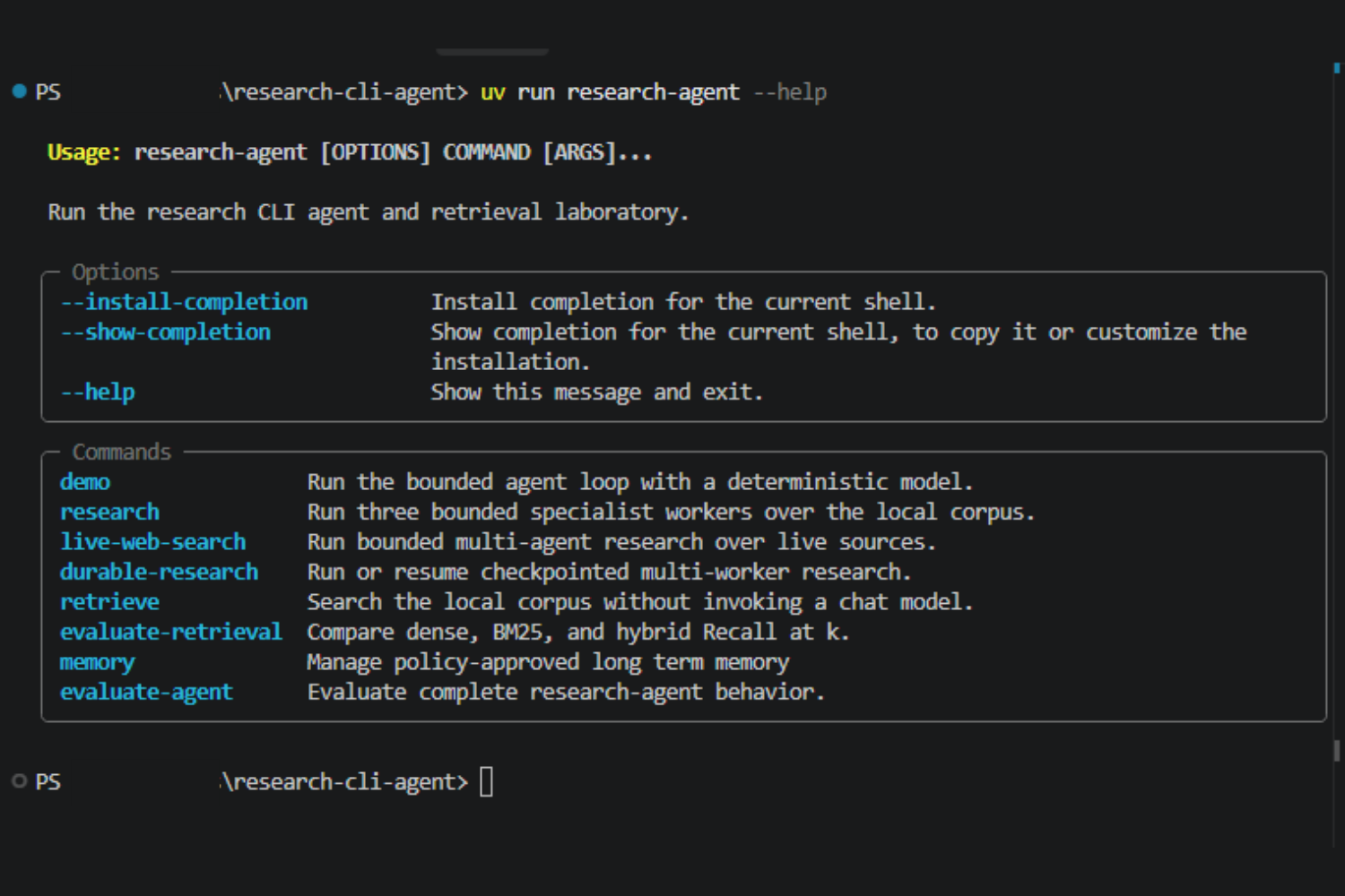 research-cli-agent-usage